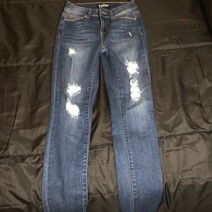 Distressed jeans